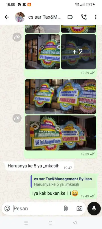 Testimonial papan bunga SOPPENG